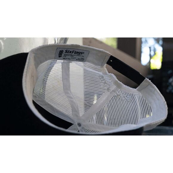 Six Flags 2012 Men's The Flash‎ Snapback Hat Cap Magic Mountain Black Red White - Picture 6 of 9